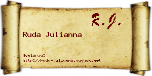 Ruda Julianna névjegykártya